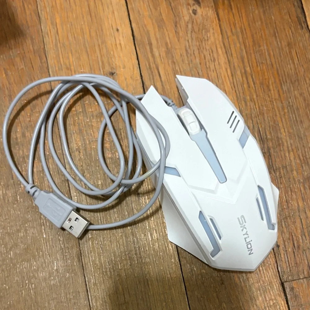 White Wired Gaming Mouse